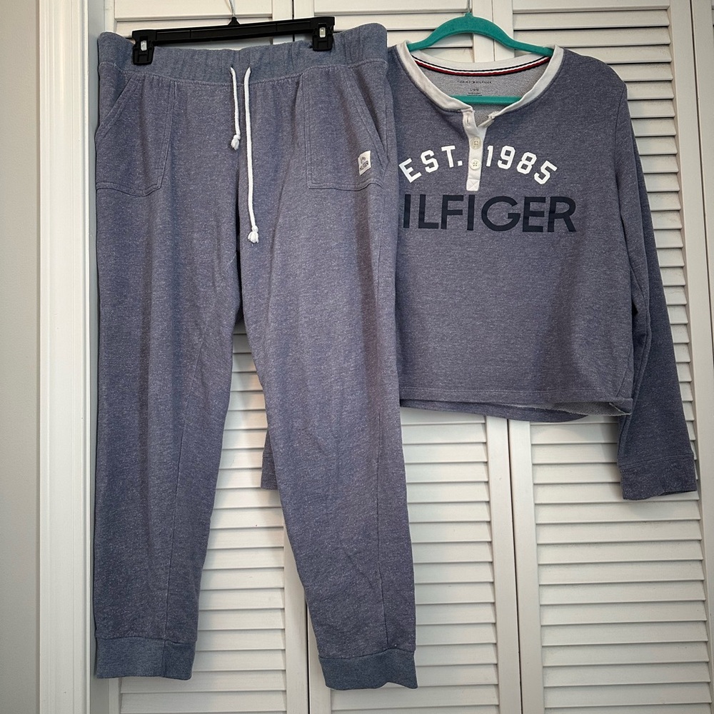 Tommy Hilfiger Heather Blue Jogger Set